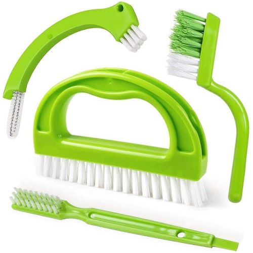 Brosses à coulis (4 en 1) Brosse nettoyante pour carreaux, épurateur de joints pour un nettoyage en profondeur, parfait pour la salle de bain et la cuisine et le nettoyage des carreaux
