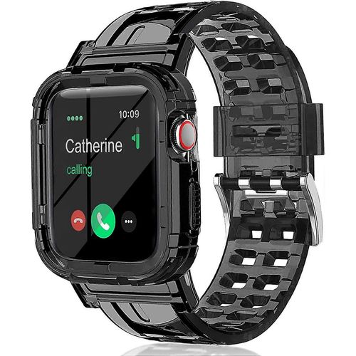 Bracelet De Montre Compatible Avec Apple Watch 38mm 40mm 41mm 42mm 44mm 45mm, Bracelet Sport Transparent En Silicone Souple Pour Apple Watch Series 7/6/5/4