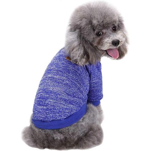 Vêtements Pour Chiens Pour Animaux De Compagnie Pull Pour Chien Doux Épaississant Chaud Chiot Chiens Chemise Chiot D¿Hiver Pull Pour Chiens (Bleu Foncé, Xs)