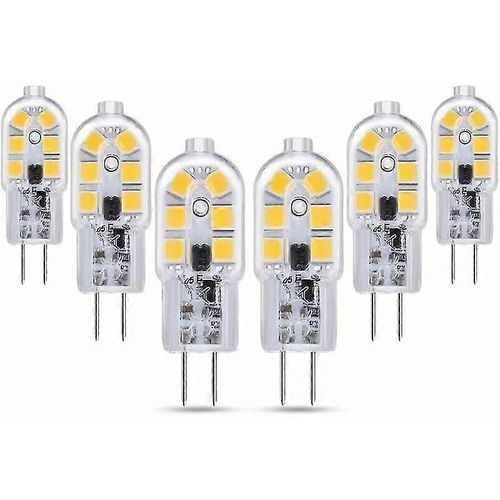 G4 Led 2w 2v Ac / dc Cool White 6000k pour hotte de cuisinière, 200lm, équivalent G4 0w 20w ampoule halogéne, non dimmable, Bi-pin Led G4 2v pour lustre / camping-car