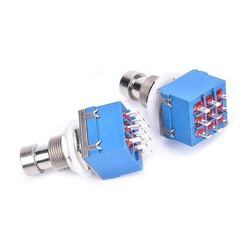 10 Pcs 9-Pin 3pdt Guitare Effets Pédale Boîte Stomp Pied Interrupteur En Métal True Bypass