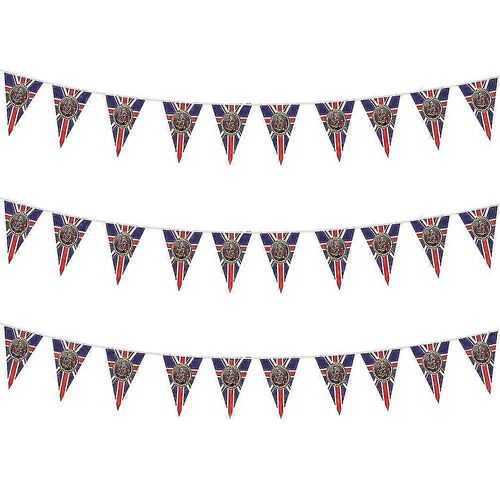 Couronnement Drapeau bruant Drapeau du roi Charles III, Royaume-Uni Angleterre King Charles Party Décoration