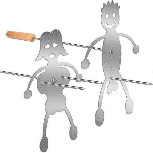 2pcs Hot Dog Marshmallow Roasters Upgrade Boy And Girl Barbecue Forks Stainless Steel Grill Stick