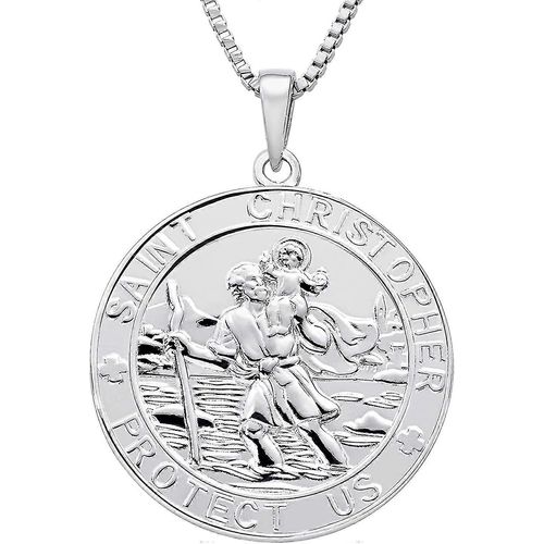 Bijoux Saint-Christophe, Pendentif Talisman De Protecteur Religieux Ancien Pour Hommes Femmes, Pièce / Rond / Ovale / Médaille / Carré / Médaillon