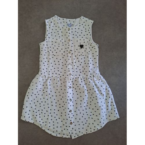 Robe Sans Manche Blanche "Étoiles" Miniman - 10 Ans