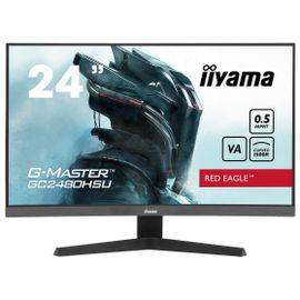 iiyama G-MASTER Red Eagle GC2480HSU-B1 - Écran LED - jeux - incurvé - 24" (23.6" visualisable) - 1920 x 1080 Full HD (1080p) @ 180 Hz - VA - 300 cd/m² - 3000:1 - 0.5 ms - 2xHDMI, DisplayPort -...