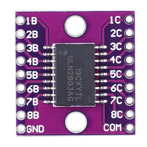 Module de matrices de transistors Darlington ULN2803A, 2 pièces, accessoire électrique industriel violet 50V