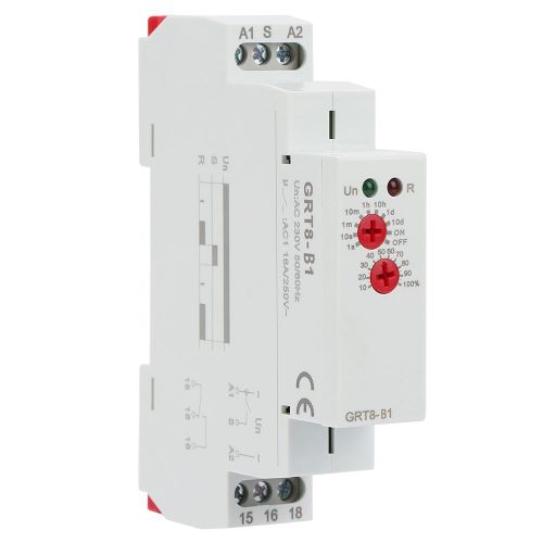 Mini relais temporisé de mise hors tension, GRT8-B1, minuterie, Type Rail DIN, AC 220V