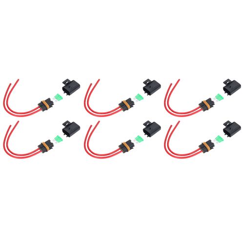 Porte-fusible en ligne, 6 pièces, étanche IP66, faisceau de câbles à lame 12AWG 30A pour bateau et voiture