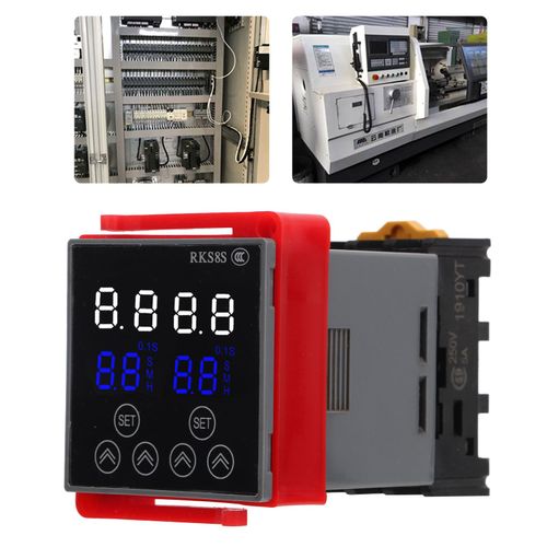 Relais de temps avec écran LCD, boîtier ignifuge multifonctionnel en PP, minuterie de retard pour équipement d'automatisation, AC110V