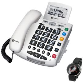 Geemarc Serenities - Téléphone filaire avec ID d'appelant/appel en instance