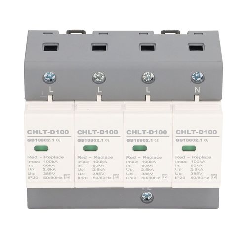 Dispositif de protection contre les surtensions AC 385V IP20 4P, parafoudre de protection contre les surtensions, montage sur rail 36MM