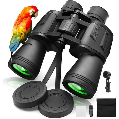 20x50 Jumelles Puissante Pour Adultes, Enfants, Compact, Étanche Avec Faible Luminosité Vision De Nuit Télescope Jumelles Pour Observation Des Oiseaux De Chasse De Voyage De Football Jeux