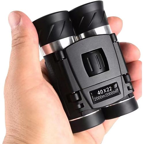 Jumelles Pour Adultes 40x22 Professionnel, Pliable, Bak-4 Fmc, Film Vert, Haute Puissance, Petites Jumelles Compactes Légères Pour Enfants Et Adultes, Observation Des Oiseaux, Safari, Zoom