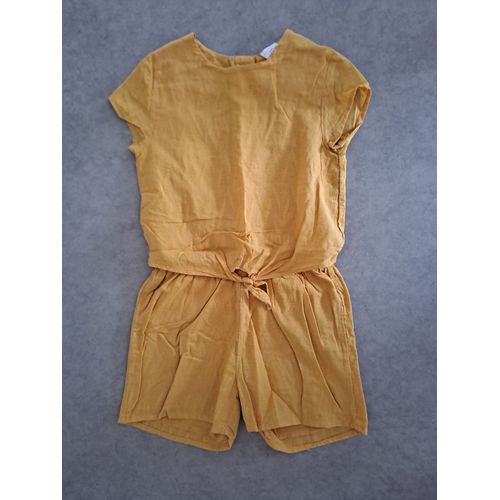 Combishort Tissu Ocre "Chevrons" Tape À L'oeil - 9 Ans
