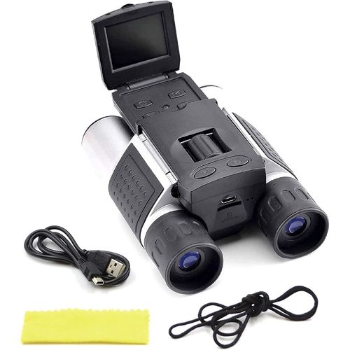 Fishtec - Jumelles Caméra Numérique - Binoculaire 12 X 32-1080P Ecran Lcd Full Hd - Enregistre Photos Et Vidéos - Grossissement X10 - Randonné, Chasse, Pêche, Golf, Surveillance - Micro Sd