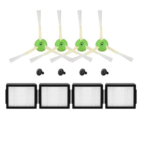 Filtre Hepa brosse latérale pour iRobot Roomba I7 I7 + I6 I8 I3 E5 E7 E & I série aspirateur sac à poussière pièces de rechange-8PCS SET