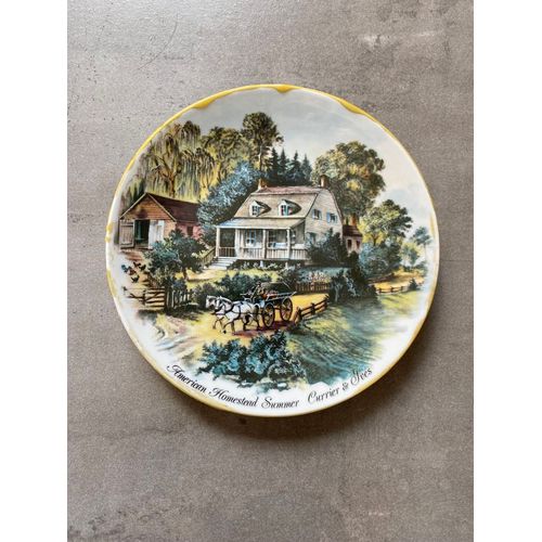 Petite Assiette Déco Vintage Currier & Ives 