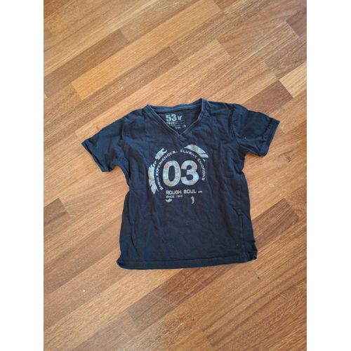 T-Shirt Noir Taille 10 Ans Marque Rg 512, En Très Bon État