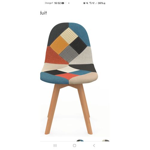 Vends Un Lot De 6 Chaises En Patchwork Neuves (80cm× 42cm)