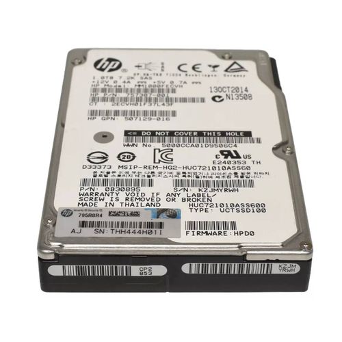 HPE - MM1000GFJTE - Disque dur - 1 To - 757387-001 - 2.5" SFF - SAS 6Gb/s - 7200 tours/min