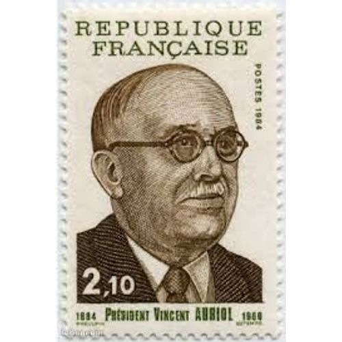 Hommage À Vincent Auriol Année 1984 N° 2344 Yvert Et Tellier Luxe