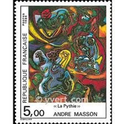 Art : Oeuvre D'andré Masson Année 1984 N° 2342 Yvert Et Tellier Luxe
