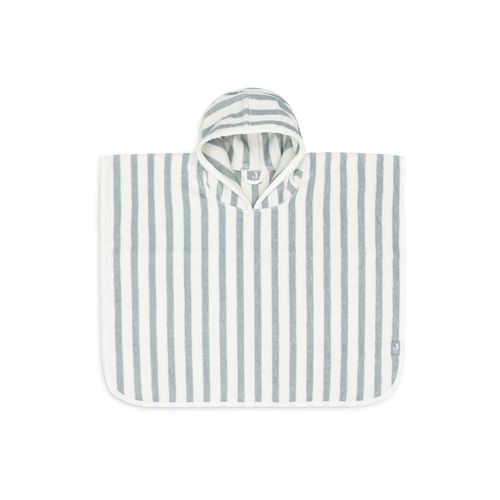 Poncho De Bain Éponge Stripe Sea Green - Jollein