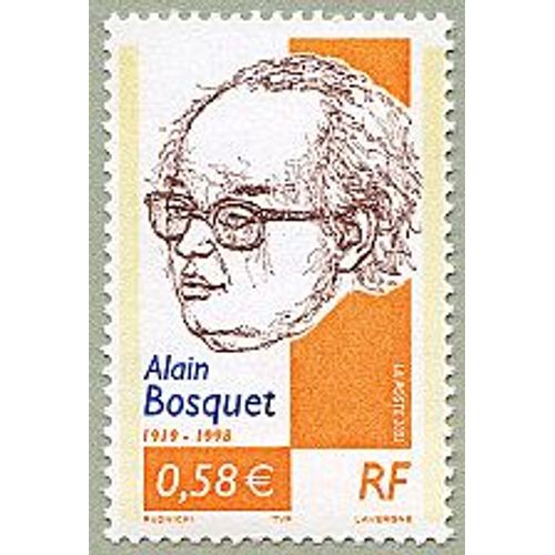 Hommage À L'écrivain Alain Bouquet Année 2002 N° 3462 Yvert Et Tellier Luxe