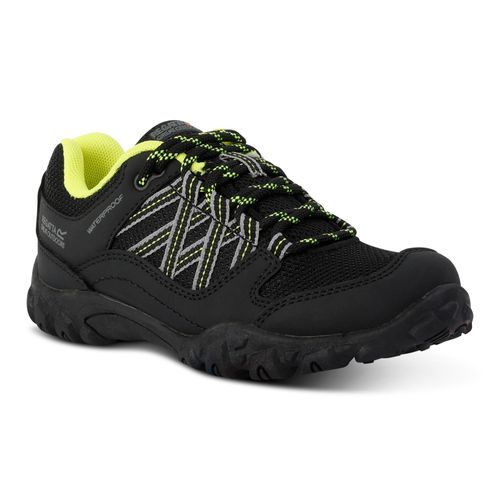 Regatta Chaussures De Marche Edgepoint Enfant Noir Vert Néon