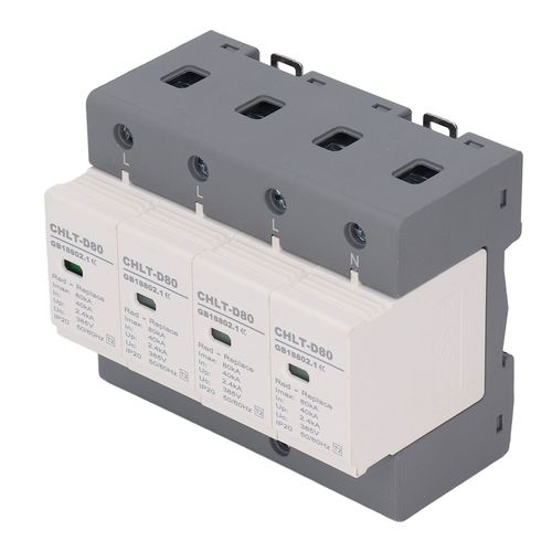 Parafoudre de tension 4P, dispositif de protection contre les surtensions pour maison, 40KA à 80KA, dispositif détachable, AC 385V