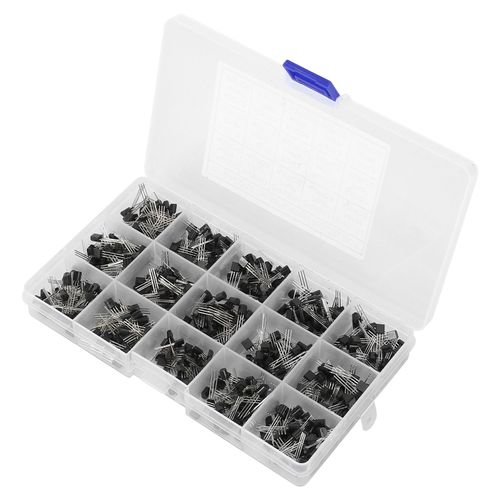 Kit d'assortiment de Transistors 600 pièces NPN TO-92 PNP 2N2222-S9018 Transistor à prise droite