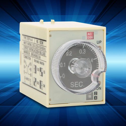 Minuterie de retard, relais temporisé, bouton réglable, Anti-interférence, coque PC ST3PA A AC220V 50/60Hz