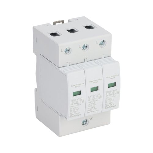 Dispositif de protection contre les surtensions 100KA, parafoudre de protection contre les surtensions pour boîte de distribution 3P 385V