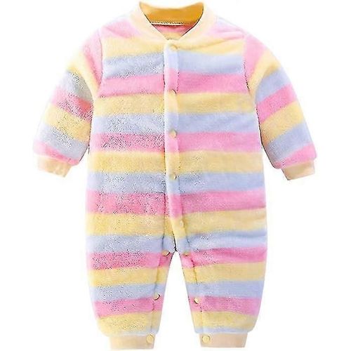 Bébé Doux Chaud Fuzzy Polaire Barboteuse Pyjama Pyjamas Grenouillères Combinaison Pour Filles Garçons 57cm