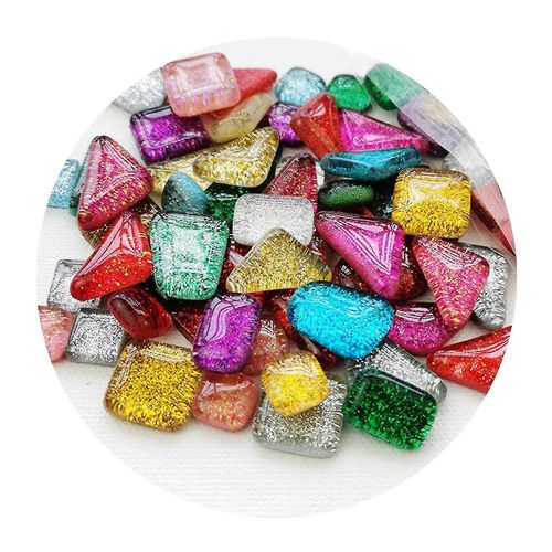 225Pcs Carreaux De Mosaïque Fait À La Main Résistant À La Corrosion Faux Cristal Coloré Coloré Carreaux Décoratifs-XinHan