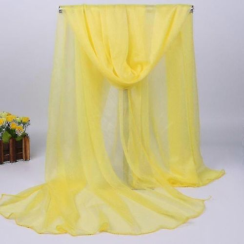 Femme Longue Enveloppe Douce Châle Mousseline Soie Casual Foulards Étoles