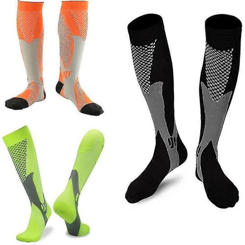 3 Paires De Chaussettes / Bas De Compression Pour Hommes Et Femmes Récupération Rapide