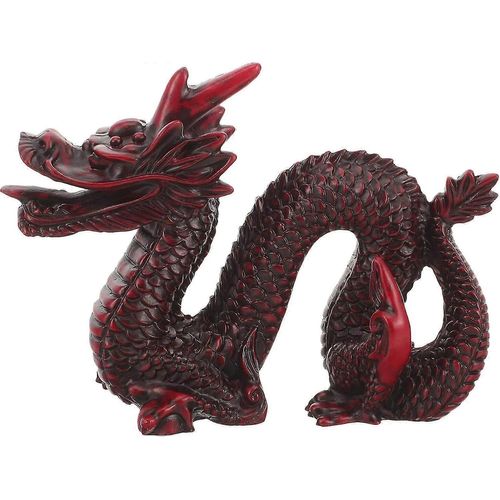 Statue de Dragon chinois Feng Shui - Sculpture du zodiaque chinois résine Fengshui Figurine Home Bureau Table Decor richesse bons cadeaux chanceux attirer la richesse et aller