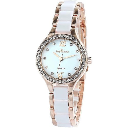 Femmes Dames Montres En Céramique Mode De Luxe Quartz 3atm Étanche En Acier Inoxydable Montre-Bracelet