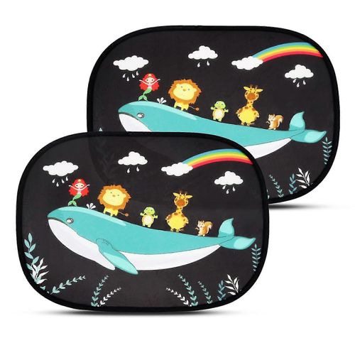 Parasol Voiture Bébé, Pare-Soleil Voiture Pour Bébé Enfants Fenêtre Latérale Pare-Soleil De Voiture, Pare-Soleil Autocollant Universel Pour Enfants, 51 X 31 Cm (2 Pièces