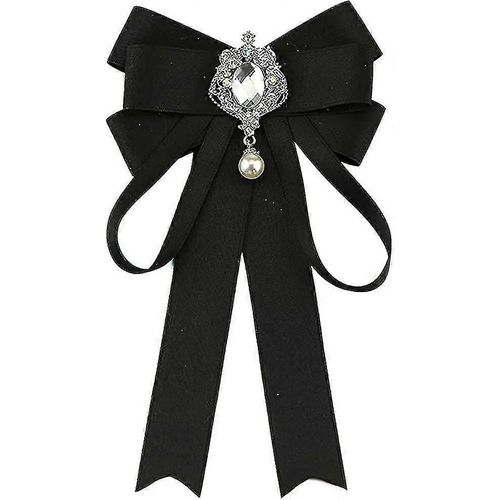 Noeud Papillon Strass Ruban Broche Bow Pre-Tie Noeud Papillon Pour Femmes Cravate Fête De Mariage Cérémonie De Cadeaux De Noël