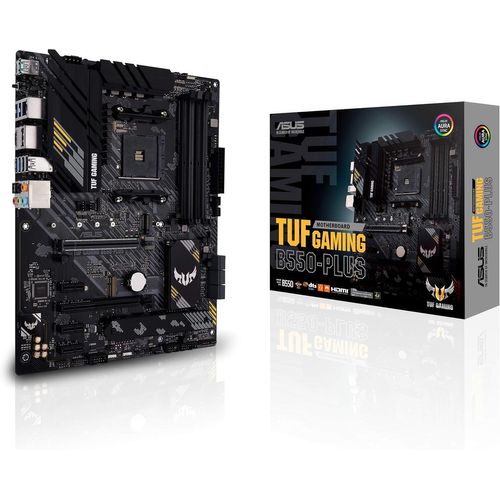 Tuf Gaming B550 Plus ¿ Carte Mère Amd B550 Ryzen Am4,Atx,Pcie 4.0,2Xm.2,10 Phases D'Alimentation Drmos,Ddr4 4400,Ethernet Intel 2.5Gb,Hdmi,Displayport,Usb 3.2 G.2 Type-A/C,Aura Sync Rgb