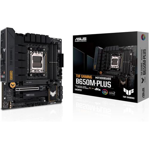 Tuf Gaming B650M-Plus ¿ Carte Mère Gaming Amd Ryzen Am5 Micro-Atx(14 Phases D'Alimentation,Pcie 5.0 M.2 Support,Ddr5,2.5 Gb Ethernet,Usb4,Aura Sync Rgb)