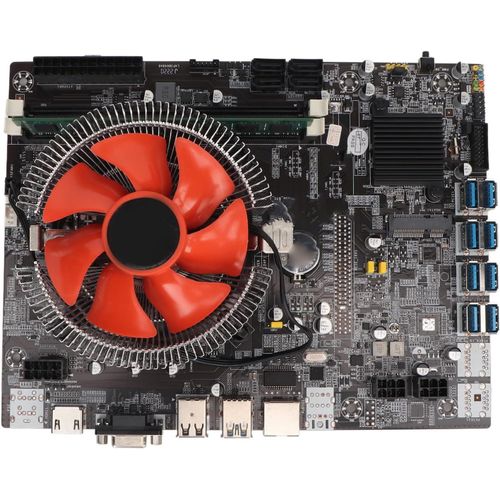 Carte Mère Minière 4G Ddr3 8 Usb3.0,Prenant En Charge Les Cartes Graphiques Série 10,Série 20,Série 30,Interface Multimédia Vga Hd À Double Sortie,Avec Ventilateur De