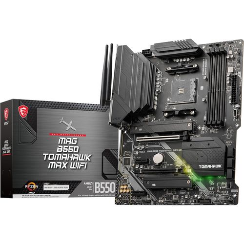 Mag B550 Tomahawk Max Wifi Carte Mère,Atx-Pour Processeurs Amd Ryzen 5000,Am4-Ddr4 Memory Boost 5100+ Mhz/Oc,1XPcie 4.0 X16,1XM.2 Gen4,1XM.2 Gen3,Wi-Fi 6E