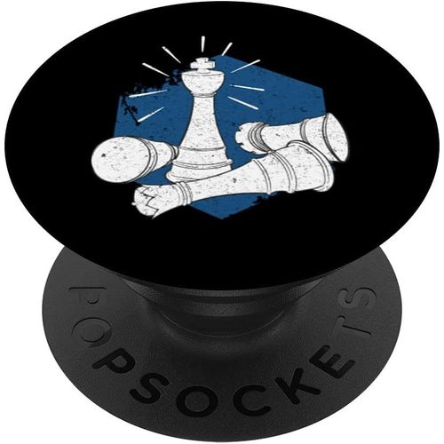 Èchiquier Stratégie Plateau De Jeu Échecs Jouer Roi Tactique Popsockets Popgrip-Support Et Grip Pour Smartphone/Tablette Avec Un Top Interchangeable
