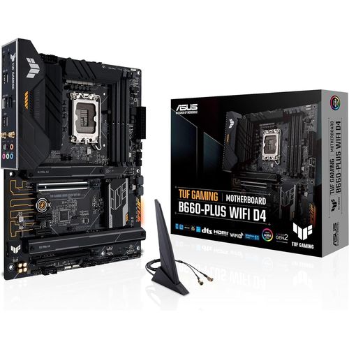 Tuf Gaming B660-Plus Wifi D4 ¿ Carte Mère Intel B660 Lga 1700 Atx(Pcie 5.0,3XPcie 4.0 M.2,10+1 Drmos,Intel 2.5Gb Ethernet,Displayport,Hdmi,Usb 3.2 Gen 2 Type-C,Aura Sync Rgb)