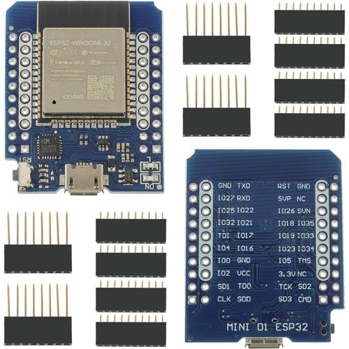 2 Pièces Esp32 Mini Bluthooth Module Esp32 Nodemcu Wifi Bluetooth Carte De Développement Ch9102F Compatible Avec Arduino,Interface De Micro-Usb