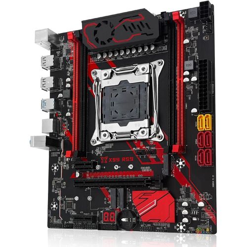 X99 Rs9 Carte Mère Intel Lga 2011-V3 Pour Processeurs Xeon E5 V3/V4 Et Core I7 5/6E Génération,Ddr4 Max.128 Go,Sata 3.0,Gigabit Lan,Wifi M.2,Nvme M.2